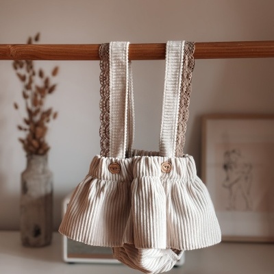 TAPA FRALDAS COM SAIA - ALÇAS RENDA