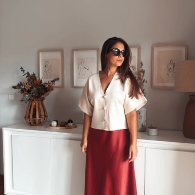 SAIA DE CETIM TIJOLO