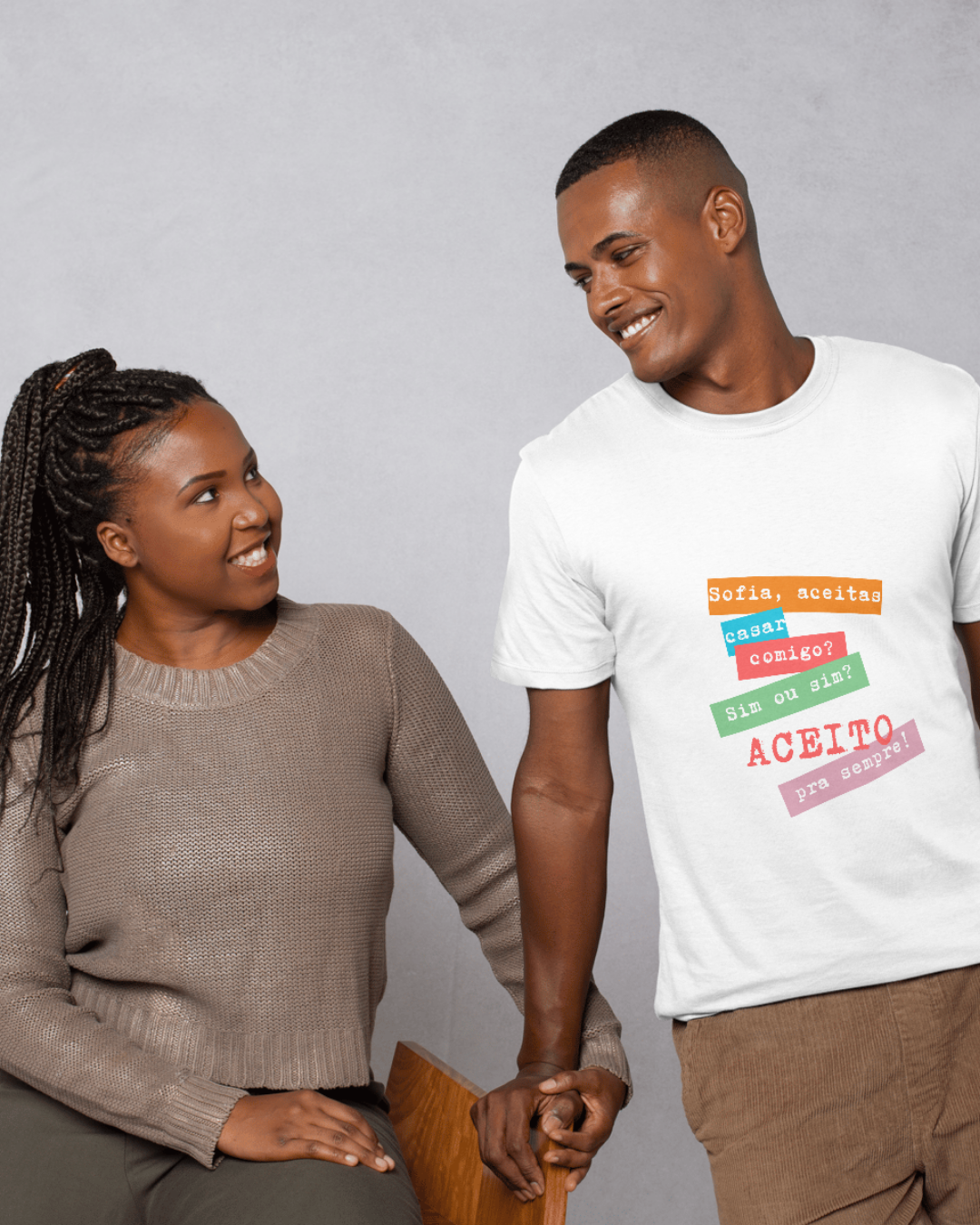 T-Shirt personalizada para pedido de casamento divertido