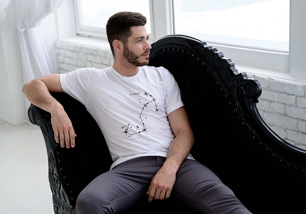 T-Shirt Homem Constelações do Signo | Branco ou Preto