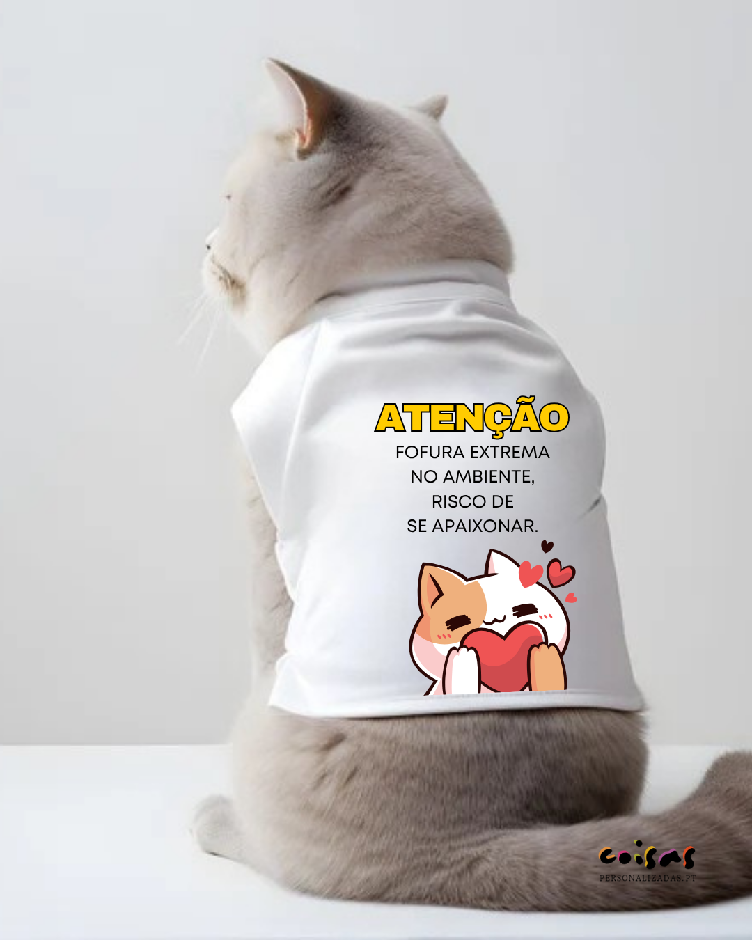 Camisola Personalizada para Gato | Atenção: Fofura extrema