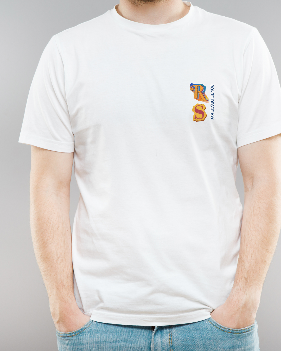 T-Shirt para homem personalizada com iniciais e ano de nascimento (ou beleza!)
