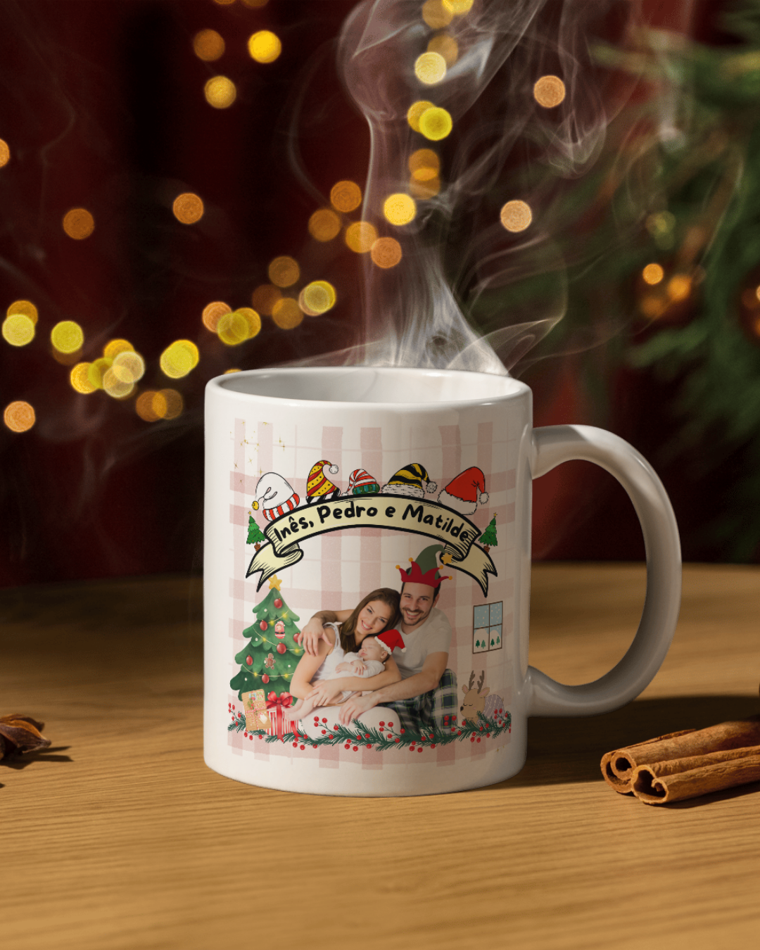 Caneca&#x20;de&#x20;Natal&#x20;Personalizada&#x20;com&#x20;Fotografia&#x20;e&#x20;Nomes&#x20;da&#x20;Fam&#x00ED;lia