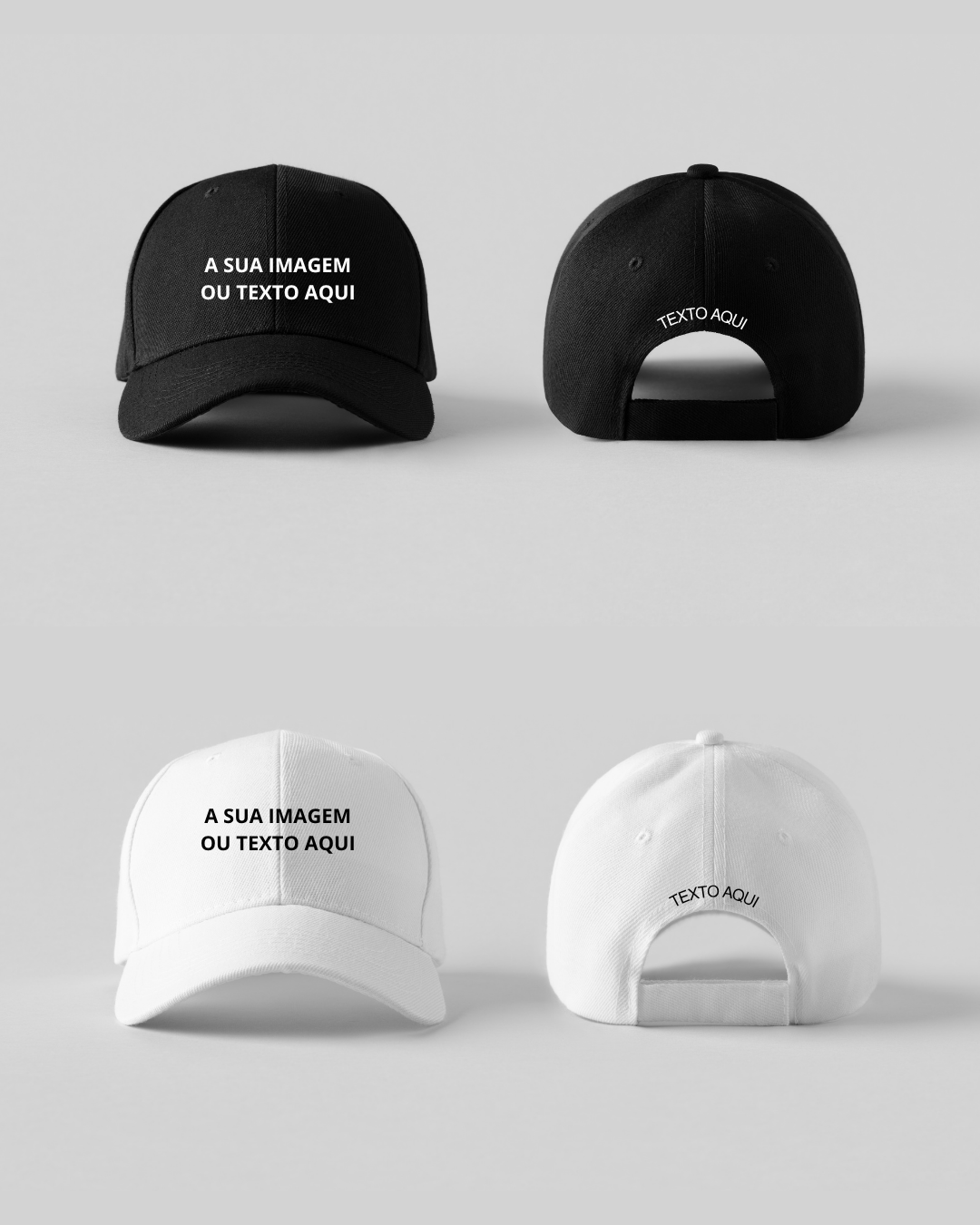 Bonés personalizados com imagem ou texto | Tamanho para jovem ou adulto