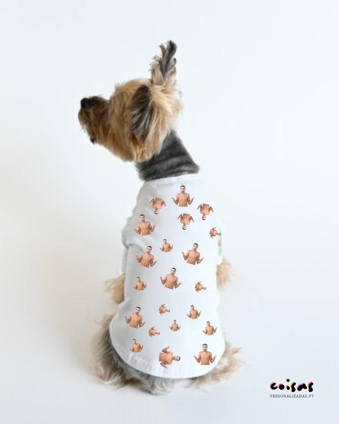 T-Shirt Personalizada para Cão com Fotografia dos Donos | Estilo e Mimos com Humor