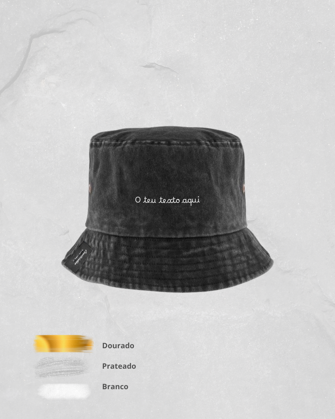Chapéu Bucket 100% Personalizado - a tua frase