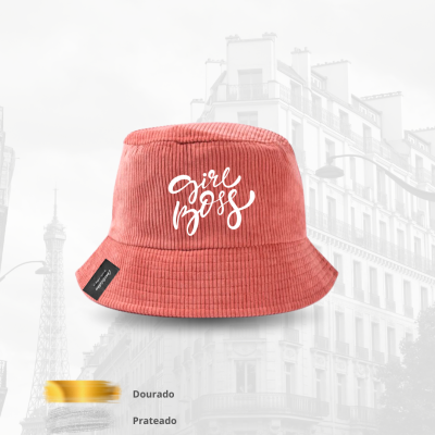Chapéu Bucket em Bombazina “Girl Boss”