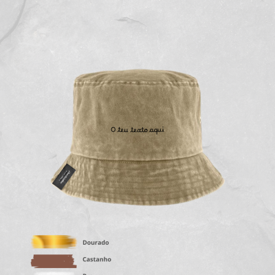 Chapéu Bucket 100% Personalizado - a tua frase