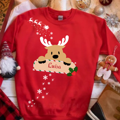 Camisola&#x20;de&#x20;Natal&#x20;para&#x20;Mulher&#x20;Personalizada&#x20;com&#x20;Nome&#x20;&#x2013;&#x20;Vermelha&#x20;ou&#x20;Verde