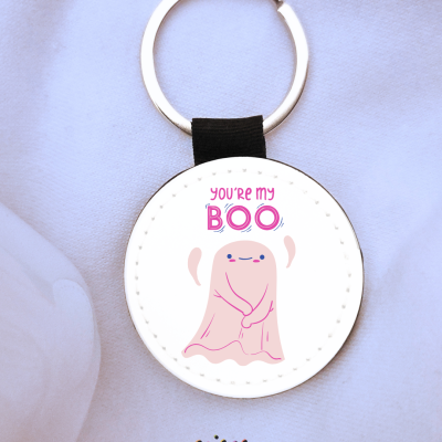 Porta-chaves divertido com frase You’re My Boo