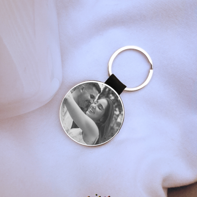 Porta-Chaves&#x20;Redondo&#x20;Personalizado&#x20;com&#x20;Fotografia&#x20;&#x7C;&#x20;Frente&#x20;e&#x20;Verso