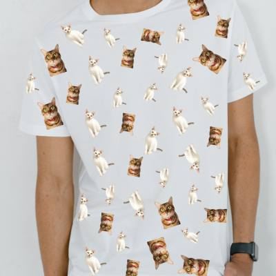 T-shirt&#x20;Personalizada&#x20;Homem&#x20;&#x7C;&#x20;Padr&#x00E3;o&#x20;com&#x20;Foto&#x20;do&#x20;Seu&#x20;Animal&#x20;de&#x20;Estima&#x00E7;&#x00E3;o