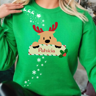 Camisola&#x20;de&#x20;Natal&#x20;para&#x20;Mulher&#x20;Personalizada&#x20;com&#x20;Nome&#x20;&#x2013;&#x20;Vermelha&#x20;ou&#x20;Verde