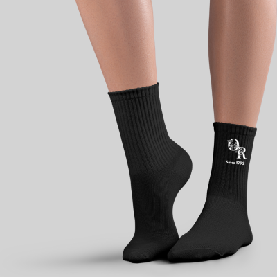 Meias&#x20;Pretas&#x20;Personalizadas&#x20;com&#x20;Iniciais&#x20;&#x7C;&#x20;Mulher&#x20;&#x7C;&#x20;Algod&#x00E3;o