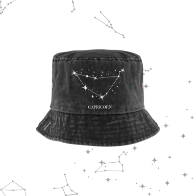 Chap&#x00E9;u&#x20;Bucket&#x20;Personalizado&#x20;Constela&#x00E7;&#x00F5;es&#x20;&#x7C;&#x20;Preto&#x20;ou&#x20;Bege