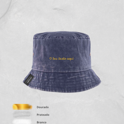 Chapéu Bucket 100% Personalizado - a tua frase