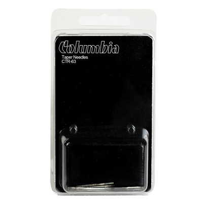 Embalagem de agulhas Columbia Taper Needles CTR-63 em plástico transparente.