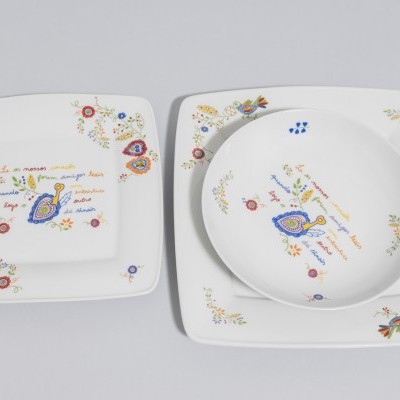 Serviço de mesa de 20 peças lenços