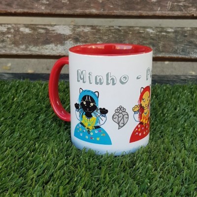 Caneca de porcelana gatas Minho