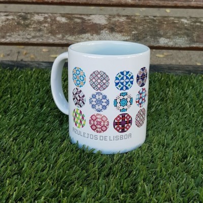 Caneca de porcelana azulejos