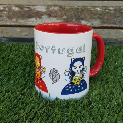Caneca de porcelana gatas Minho