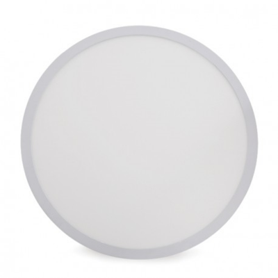 Plafon redondo cinza e branco fosco em fundo branco