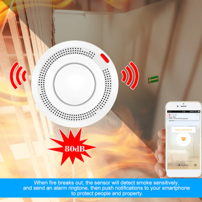 Sensor de Fumos Wi-Fi App Tuya/Smartlife