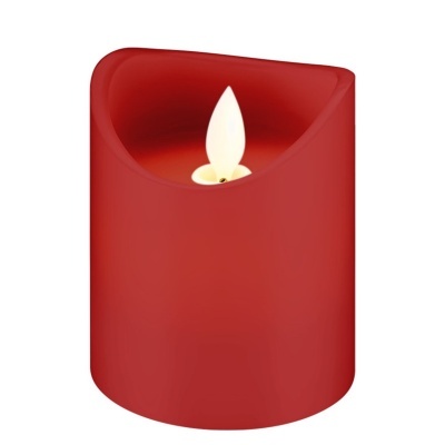 LED Kit 4 Velas Cera Natural Vermelho