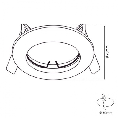 Aro Redondo Fixo Níquel IP20