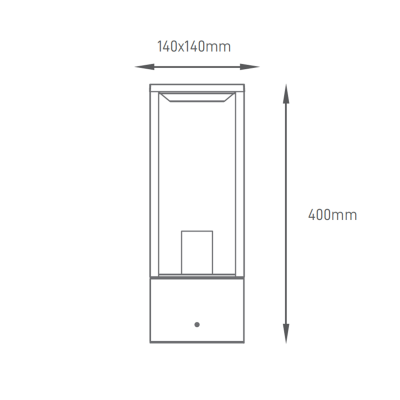 Candeeiro Exterior E27 IP65 Alumínio