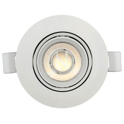 Aparelho de iluminação embutido branco com foco LED central