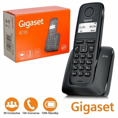 GIGASET A116 Telefone Sem Fios Preto