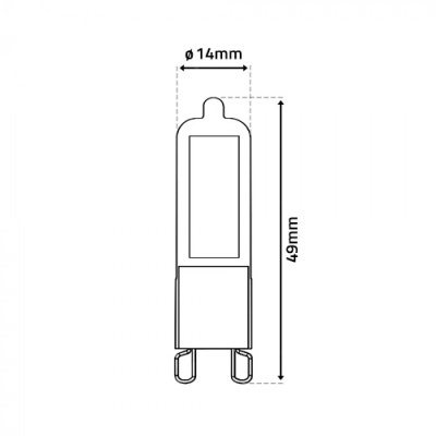 LED COB Lâmpada G9 2W Vidro