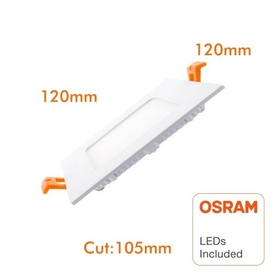 LED Downlight Quadrado 8W Branco OSRAM Chip