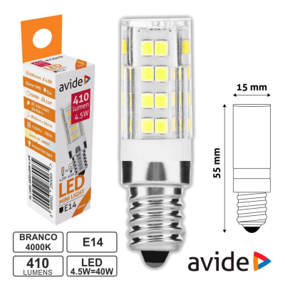 LED Lâmpada E14 4.5W 230V 55X15MM
