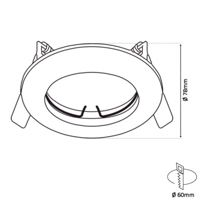 Aro Redondo Fixo Branco IP20