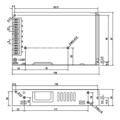 Fonte alimentação 12VDC 12.5A 150W