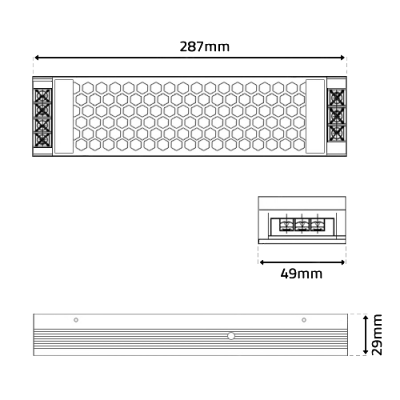 Fonte Alimentação Dimável 24VDC 6.25A 150W