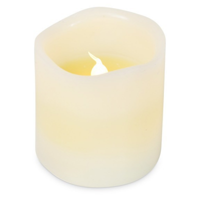 LED Vela Cera Natural Ø75x75mm