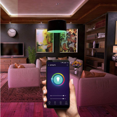 LED Lâmpada E14 4,5W RGB Smart Android/IOS