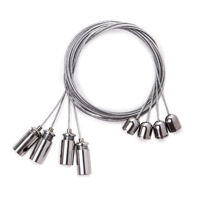 Fios de aço inoxidável com extremidades cilíndricas metálicas