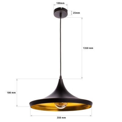 Candeeiro Suspenso E27 Esley Cinza