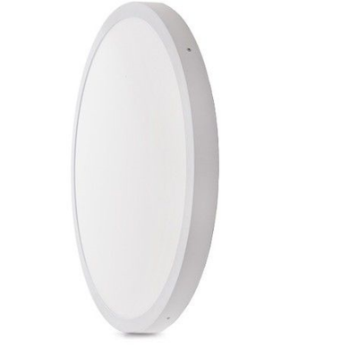 Luz de teto redonda branca com difusor branco