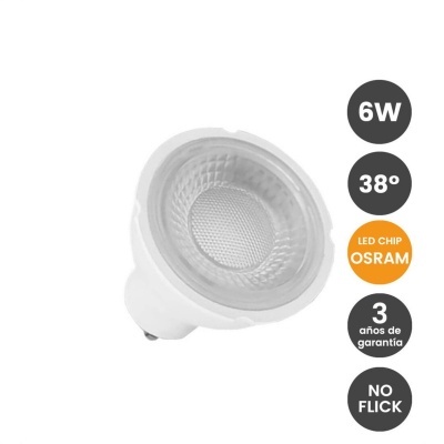LED Lâmpada GU10 6W 38º OSRAM Chip