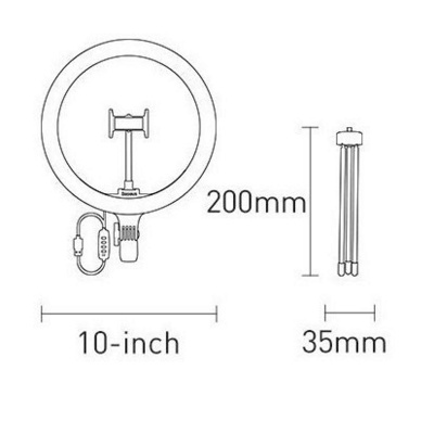 Ring Light candeeiro de Estúdio CCT 10"