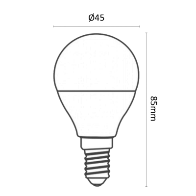 LED lâmpada E14 G45 4.5W RGBW c/comando
