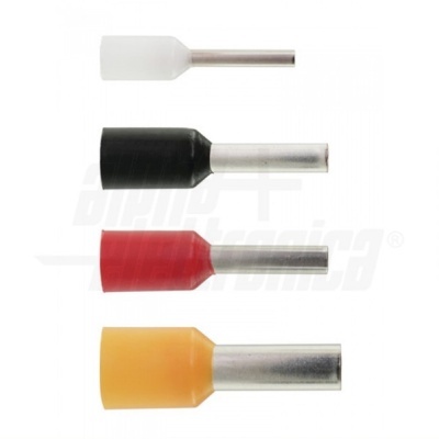 Terminais elétricos com isolante colorido e parte metálica