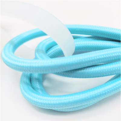 Cabo Textil com Interruptor 1,5M 2x0.75 Turquesa