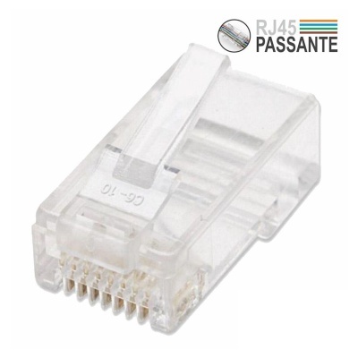 Ficha RJ45 Modular 8P8C Cat.6 passante