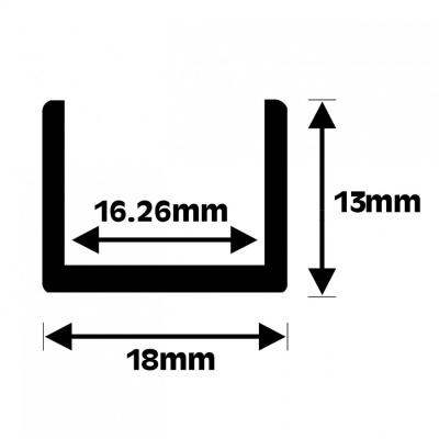 Perfil Alumínio Em U Para Fita LED 230V 2M